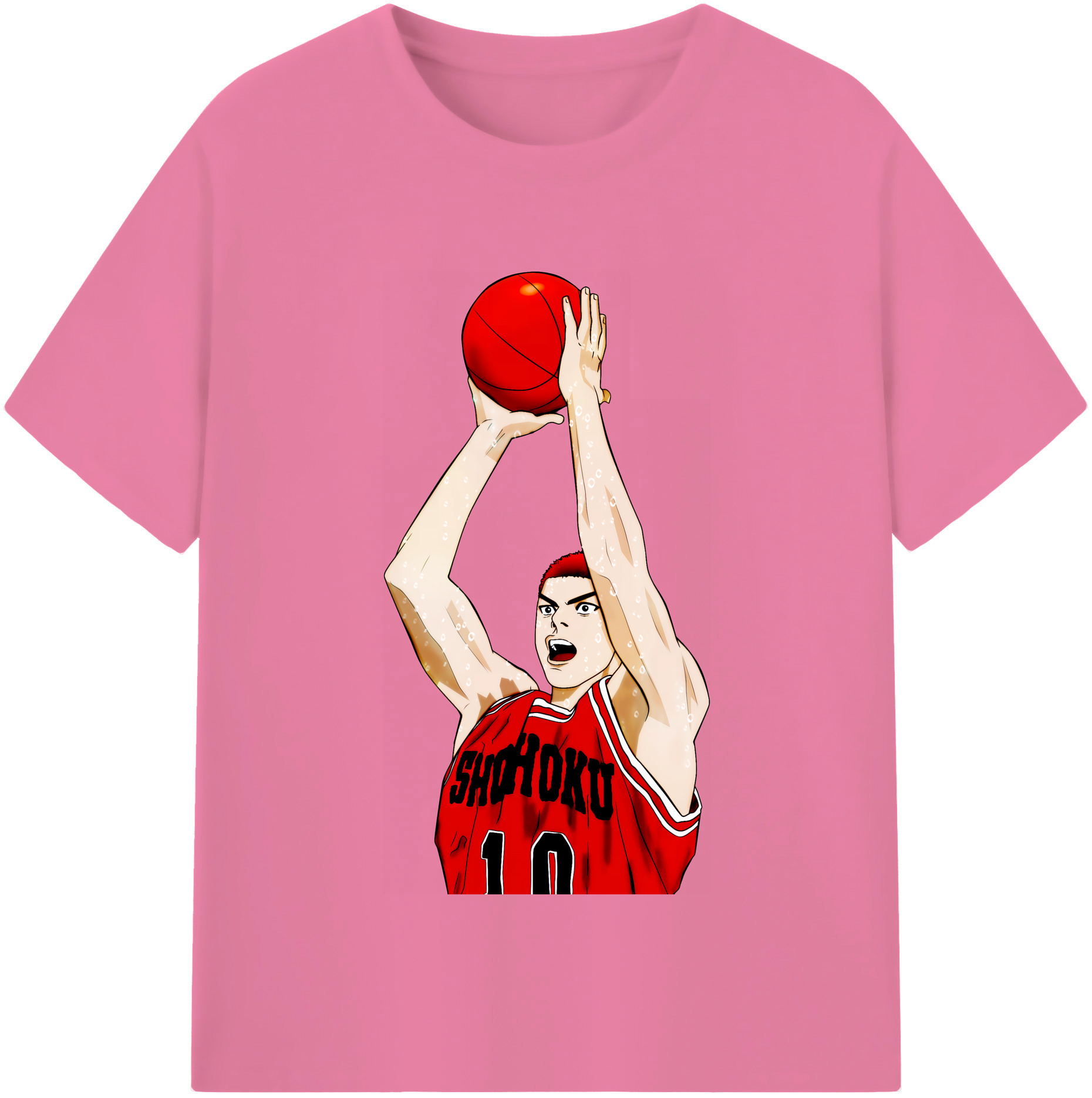 SLAM DUNK／スラムダンク 綿100％半袖Tシャツ（フロントプリント）